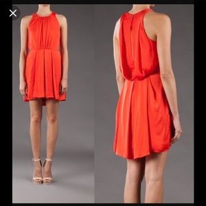 Rebecca Taylor sleeveless orange dress